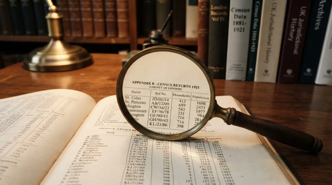 A magnifying glass rests over a printed regulatory certificate on a wooden desk.